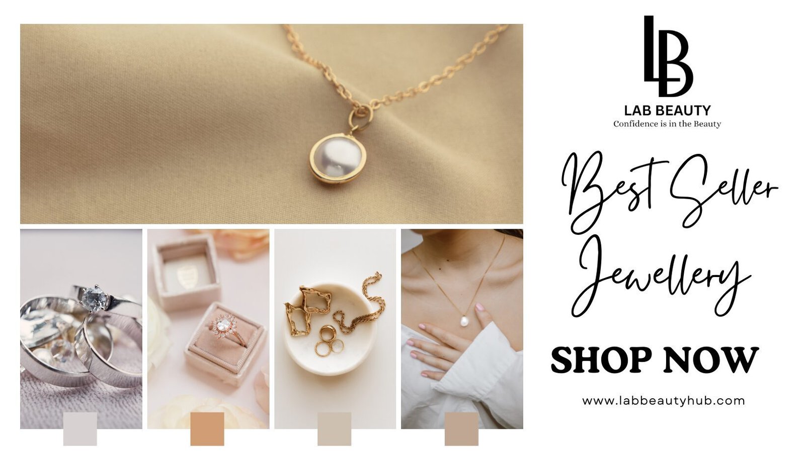 Home white minimalist jewellery collection facebook cover