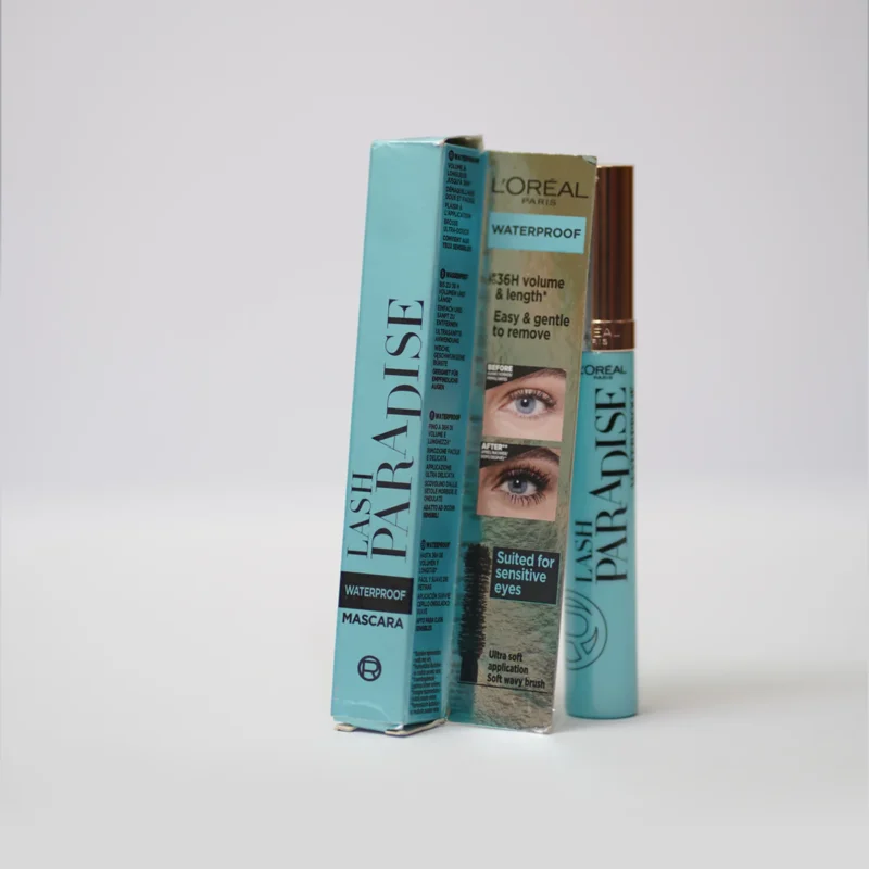 loreal waterproof mascara adds volume, length instantly