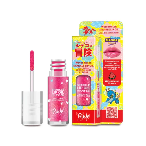 rude cosmetics – manga collection sparkle lip oil