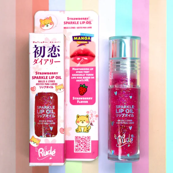 rude cosmetics – manga collection sparkle lip oil