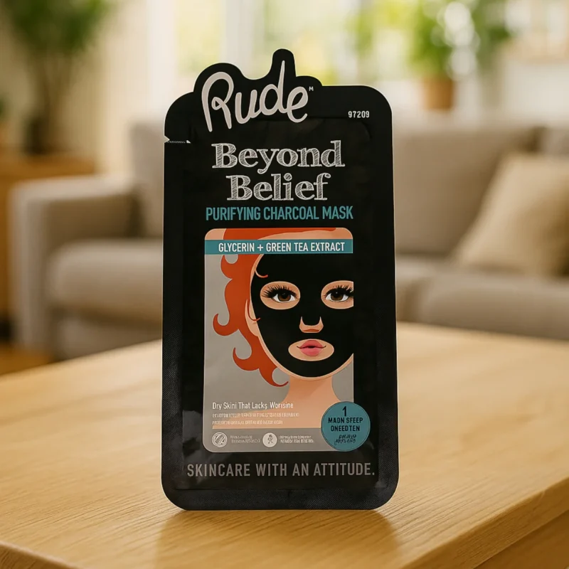 rude charcoal face mask detoxifies and revitalizes skin