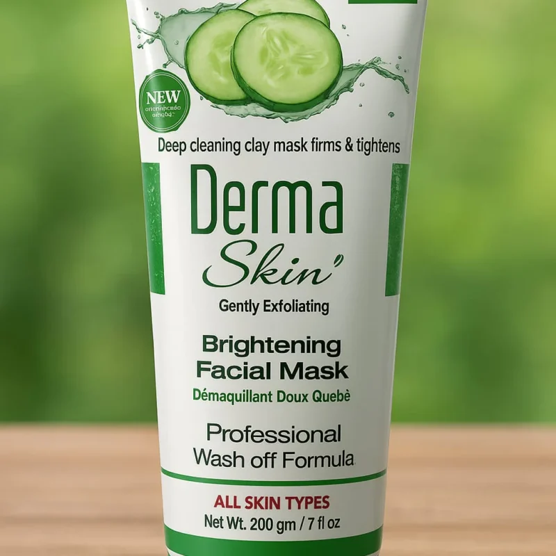 derma shine brightening cucumber facial mask (200g):