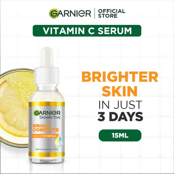 garnier bright complete 30x vitamin c booster serum 15 ml — simp
