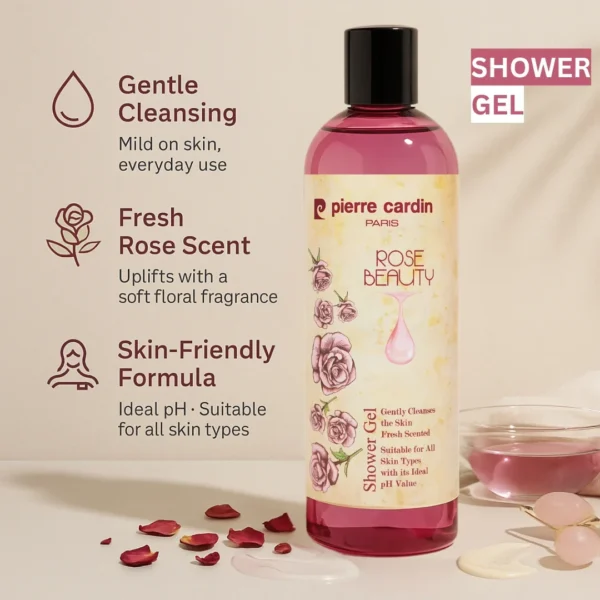 pierre cardin paris shower gel 400 ml (rose beauty)
