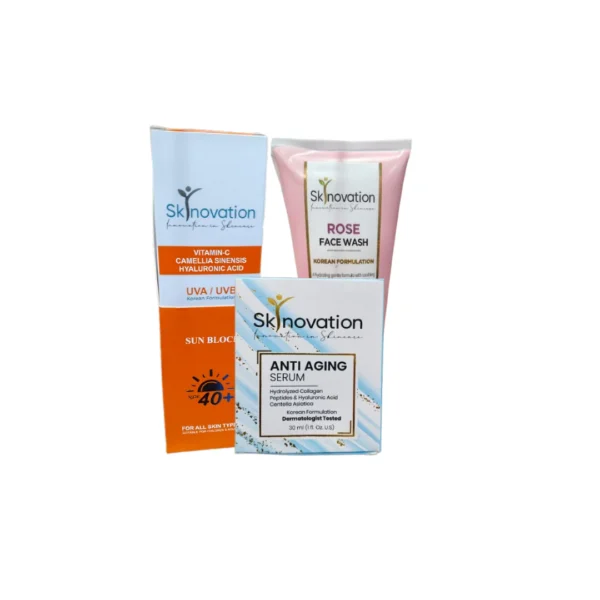skinovation whitening kit – brightening & glowing skin care solution