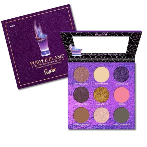 rude cocktail party 9 eyeshadow palette – purple flame
