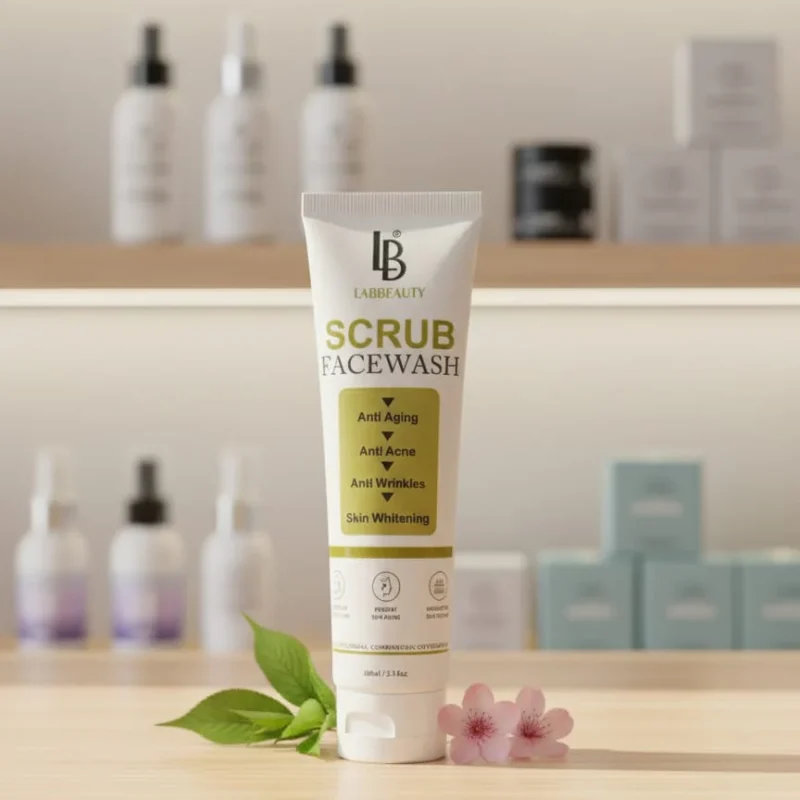 lab beauty scrub face wash 100ml — deep clean, smooth glow.