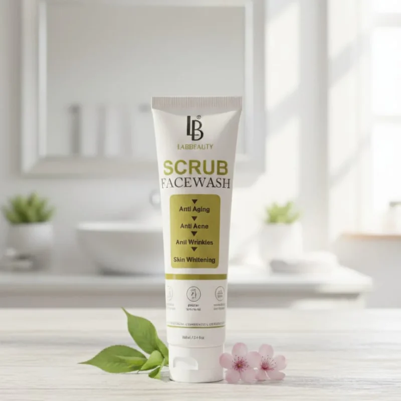 lab beauty scrub face wash 100ml — deep clean, smooth glow.