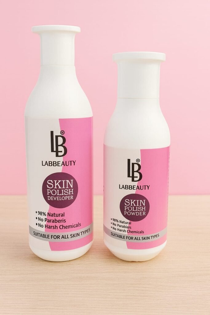 lab beauty skin polish: deep cleansing, brightening formula for instant glow