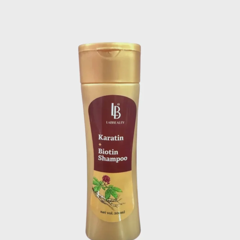 repair, strengthen & shine with lab beauty keratin + biotin shampoo 200ml