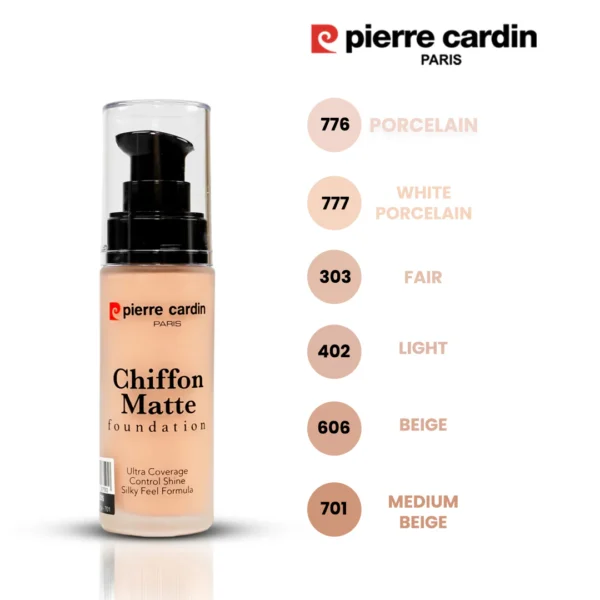 pierre cardin chiffon matte foundation – lightweight soft matte flawless coverage