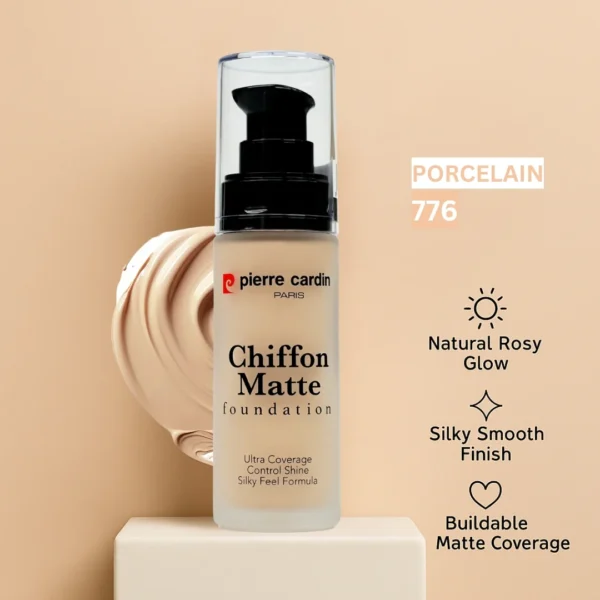 pierre cardin chiffon matte foundation – lightweight soft matte flawless coverage