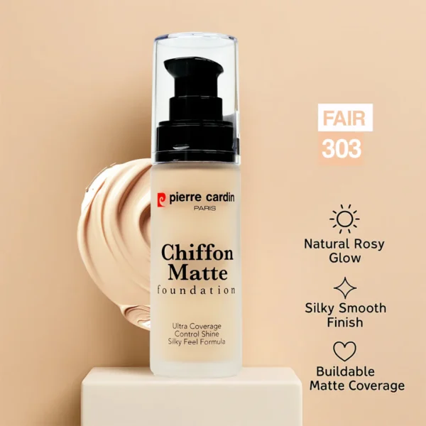 pierre cardin chiffon matte foundation – lightweight soft matte flawless coverage