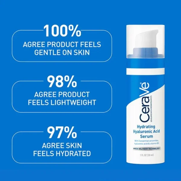 cerave hydrating hyaluronic acid serum – all day moisture retention & skin barrier support (1 fl oz / 30 ml)