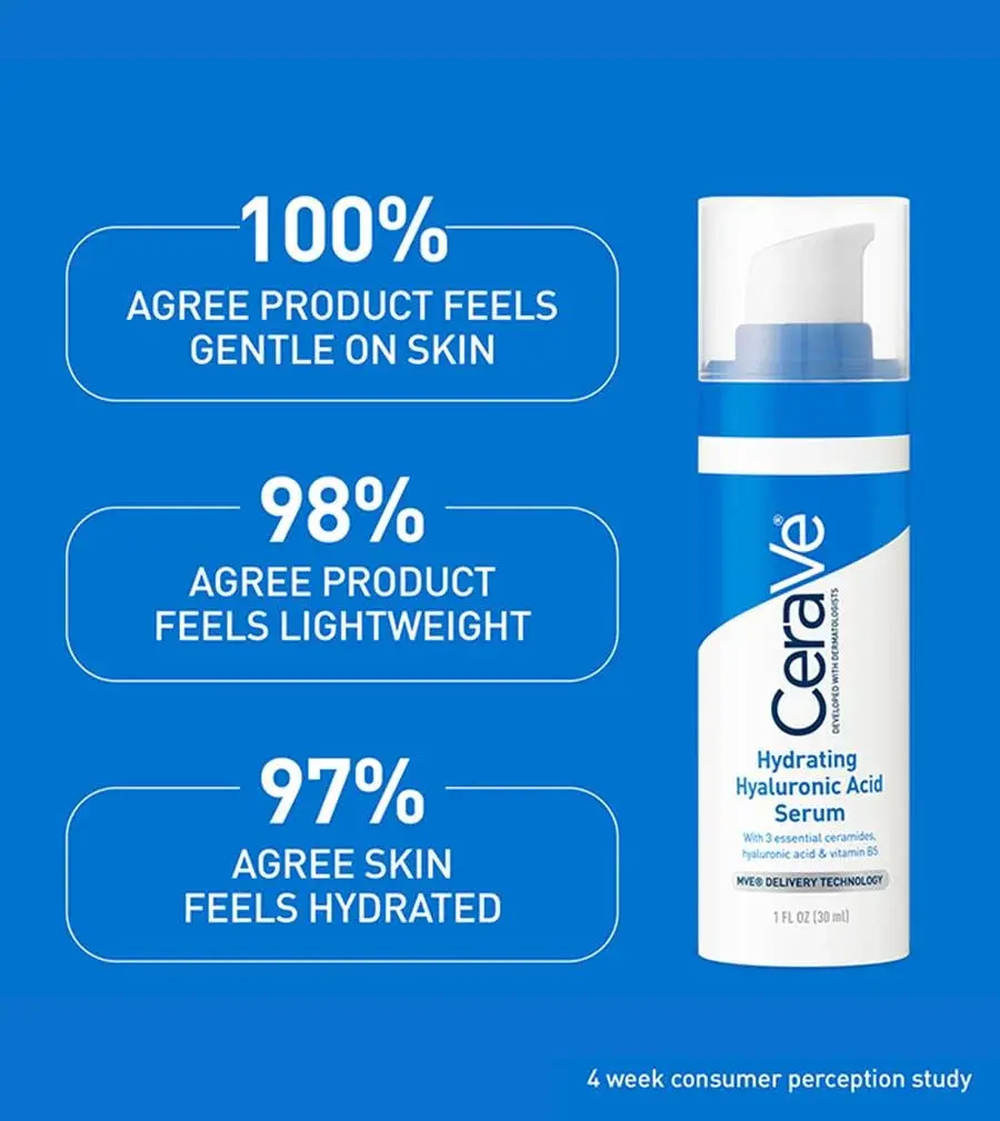 cerave hydrating hyaluronic acid serum – all day moisture retention & skin barrier support (1 fl oz / 30 ml) cerave hydrating hyaluronic acid serum – all day moisture retention & skin barrier support (1 fl oz / 30 ml)