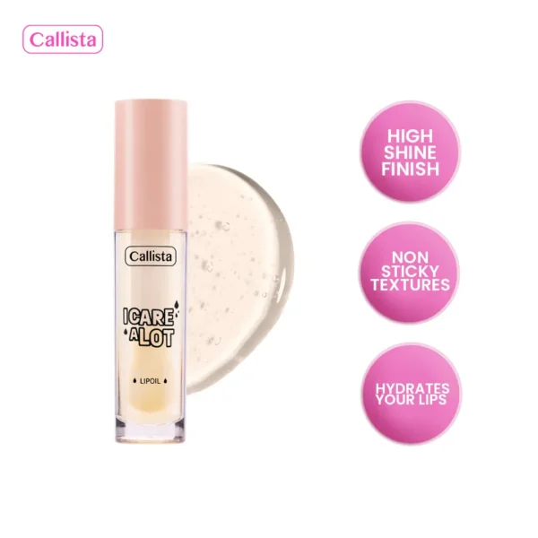 callista beauty i care a lot lip oil – nourishing shine for soft, healthy lips