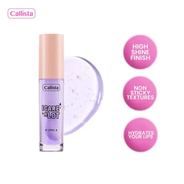 callista beauty i care a lot lip oil – nourishing shine for soft, healthy lips