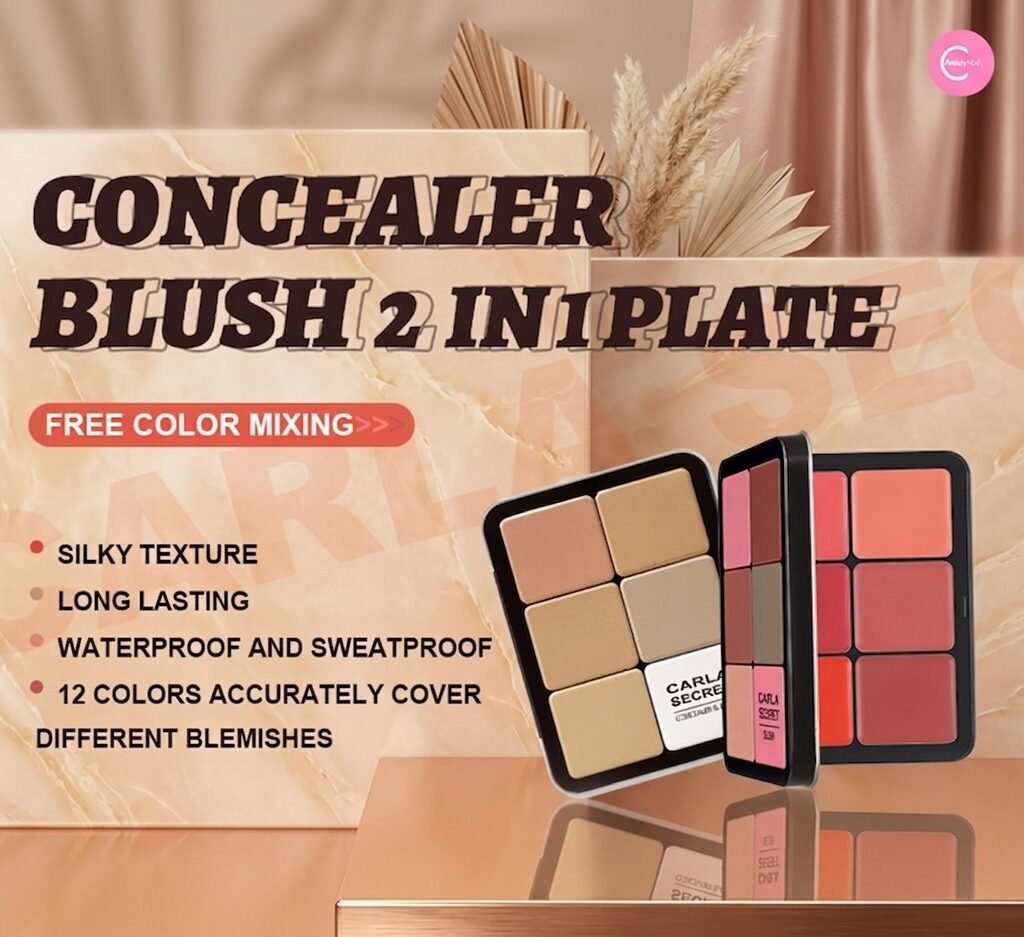 2 in 1 concealer & blush makeup palette – full coverage & blendable shades 2 in 1 concealer & blush makeup palette – full coverage & blendable shades
