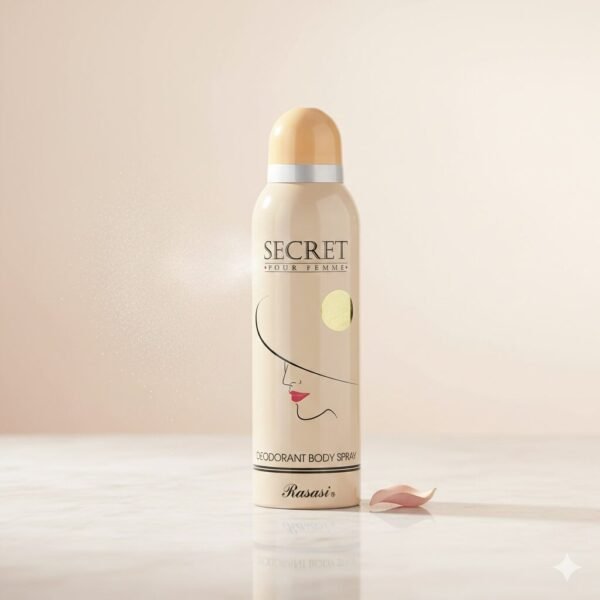 rasasi secret deodorant body spray for women (200ml) – long lasting floral & fruity fragrance