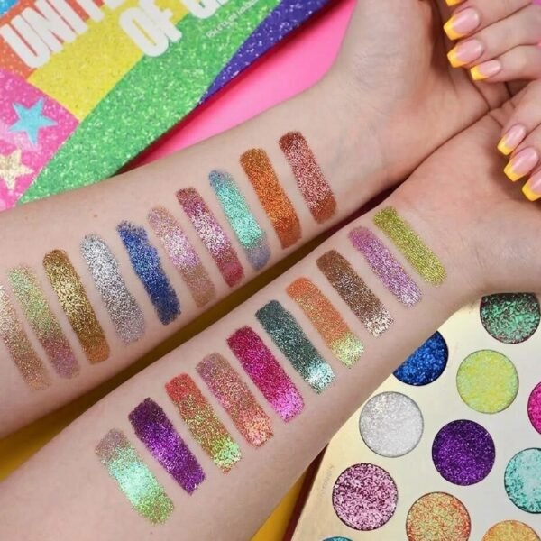 mess free pressed glitter palette for glam