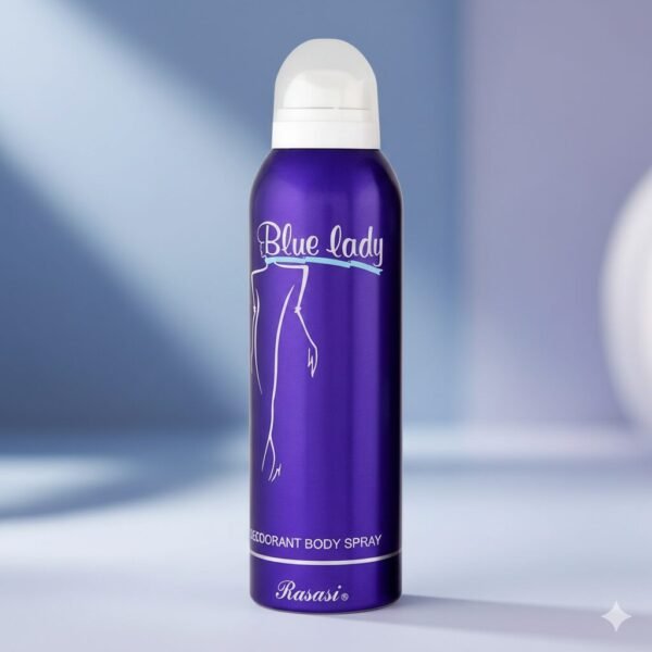 rasasi blue lady deodorant body spray for women – fresh & floral iconic fragrance
