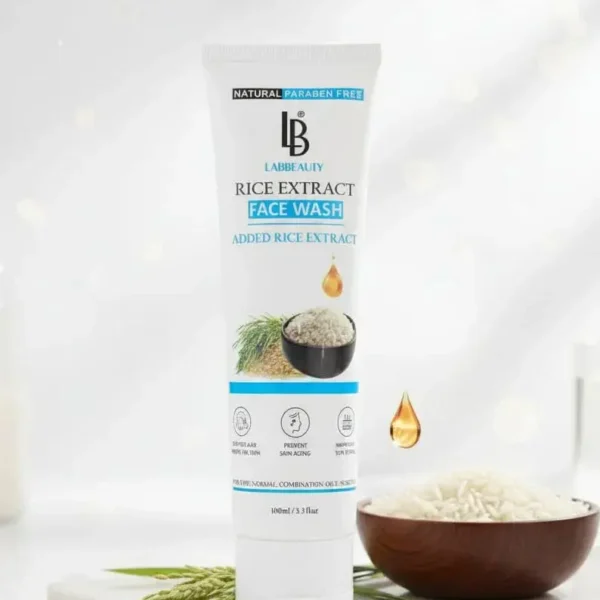 lab beauty rice extract face wash 100ml – bright, smooth & nourished skin
