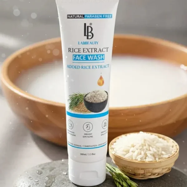 lab beauty rice extract face wash 100ml – bright, smooth & nourished skin