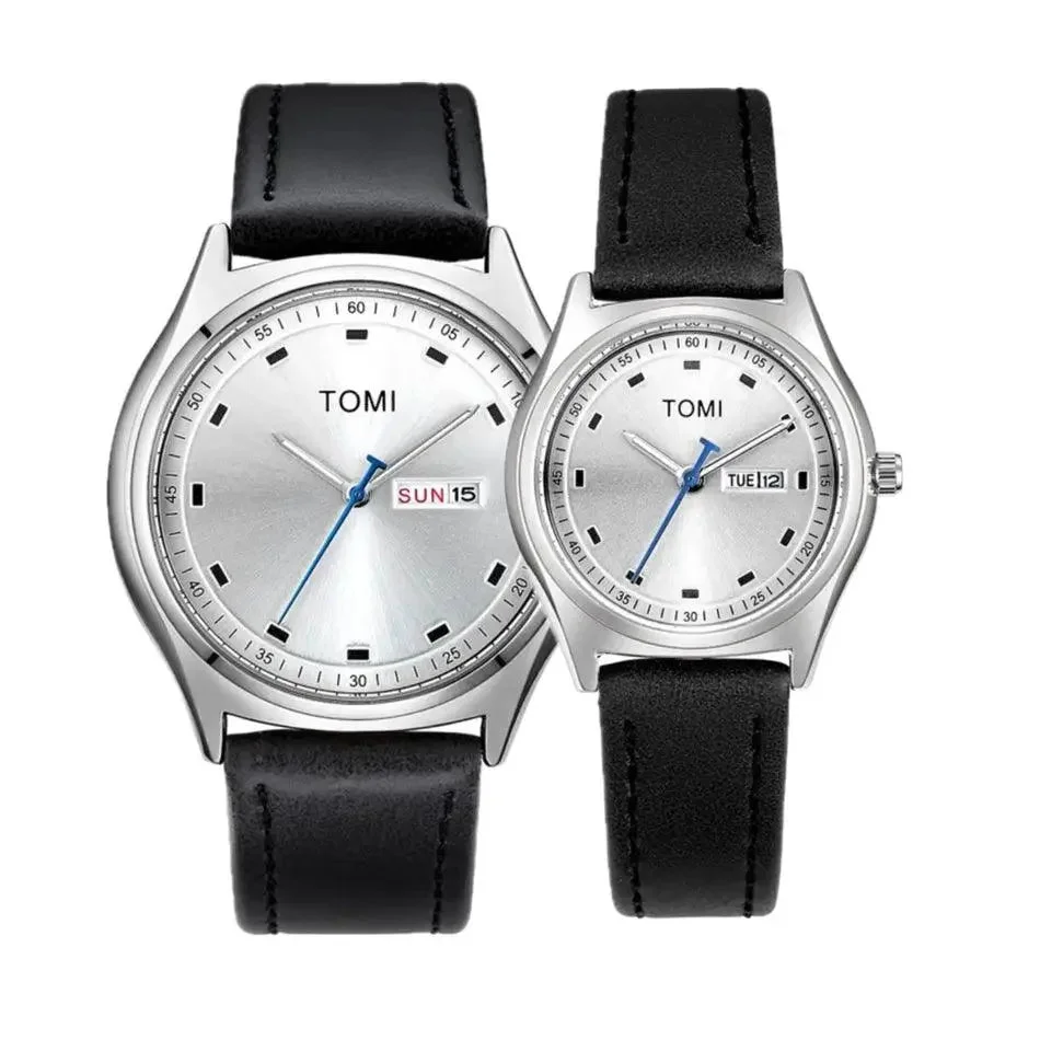 tomi t 030 couple wrist watch – stylish casual leather timepiece for men & women tomi t 030 couple wrist watch – stylish casual leather timepiece for men & women