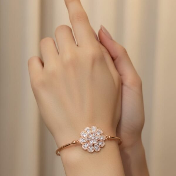 black & white golden kara bracelet – elegant traditional & party wear