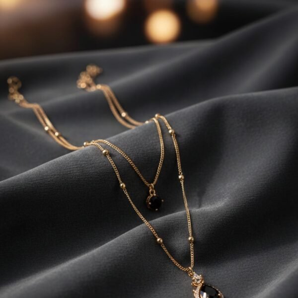 rose blossom halo necklace – elegant circular crystal pendant in 14k gold finish