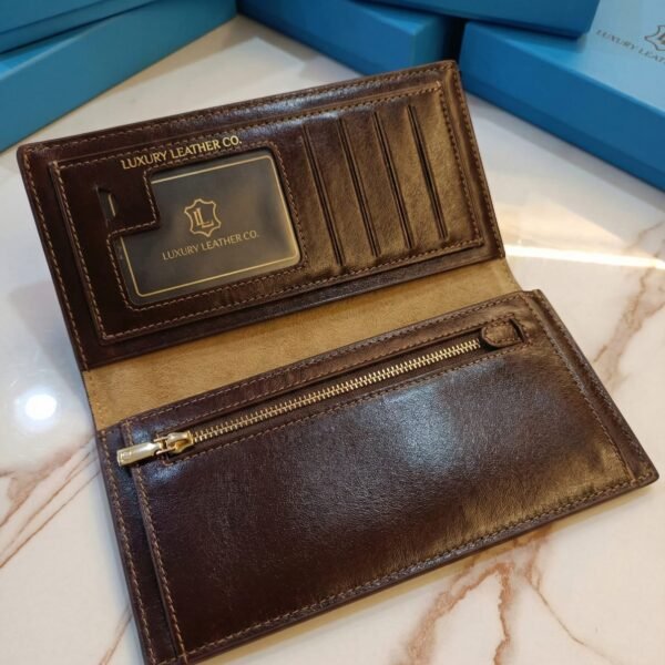 a q leather artisan collection – handcrafted distressed bifold & luxury croc embossed wallets