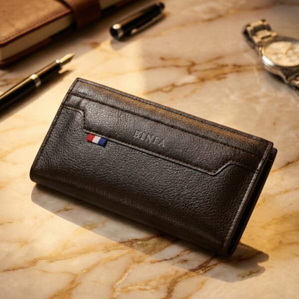 a q leather artisan collection – handcrafted distressed bifold & luxury croc embossed wallets