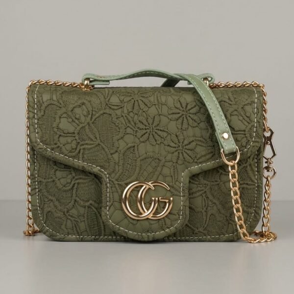 luxury two tone top handle bag – cream & tan crossbody purse with gold monogram logo