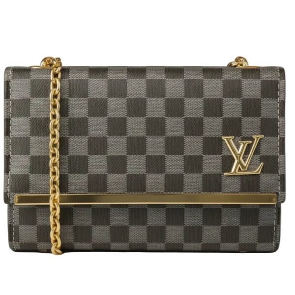 luxury two tone top handle bag – cream & tan crossbody purse with gold monogram logo