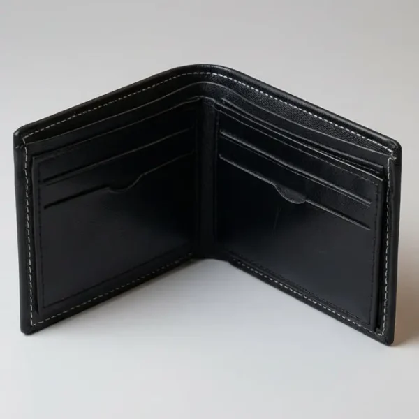 classic genuine leather men’s wallet – slim bi fold design