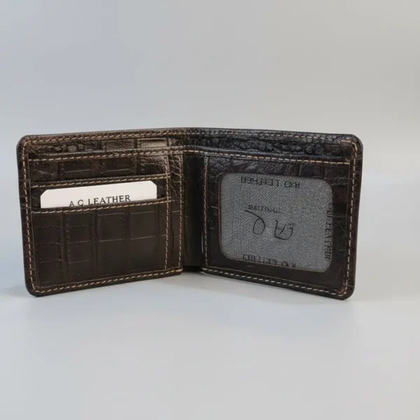 leather premium men's collection – croc embossed and distressed handcrafted bifold wallets