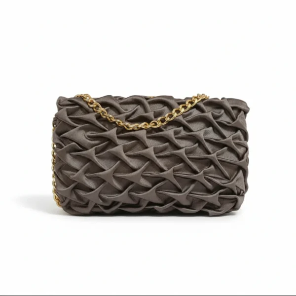 luxury two tone top handle bag – cream & tan crossbody purse with gold monogram logo