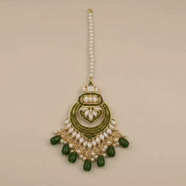 mehndi green kashees style jhumke earrings – traditional party & bridal wear