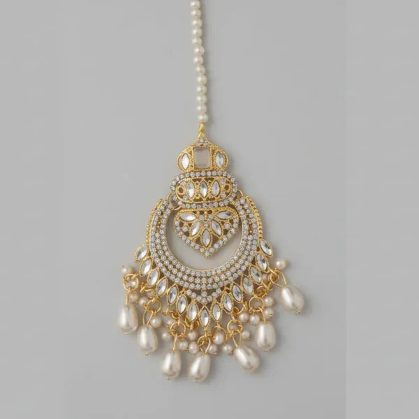 half white kashees style jhumke earrings – bridal & party wear
