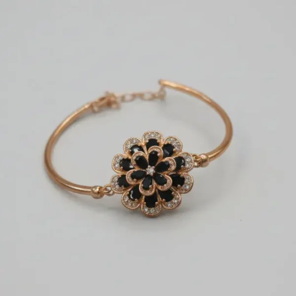 black & white golden kara bracelet – elegant traditional & party wear