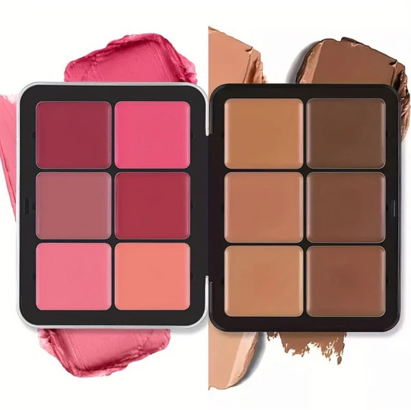 2 in 1 concealer & blush makeup palette – full coverage & blendable shades