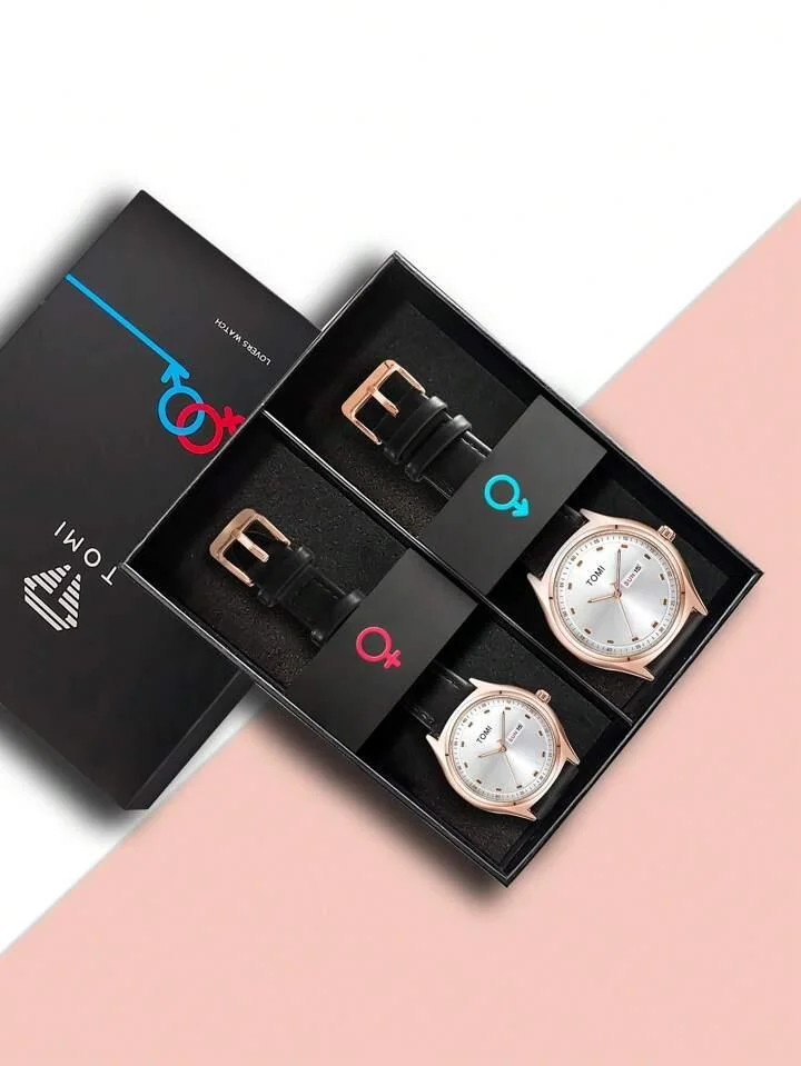 tomi t 030 couple wrist watch – stylish casual leather timepiece for men & women tomi t 030 couple wrist watch – stylish casual leather timepiece for men & women