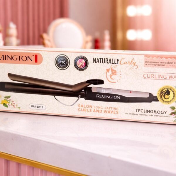 Home professional 19mm dark metal curling iron with led temperature display and safety kickstand