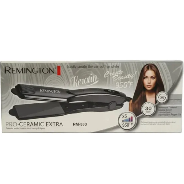 remington pro ceramic extra hair straightener rm 333 | 2 in 1 straightener & curler 950°f
