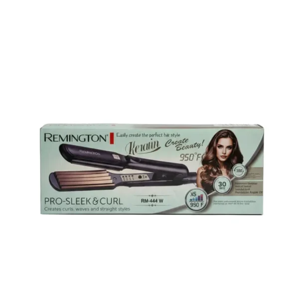 remington pro sleek & curl hair straightener rm 444w | 2 in 1 straightener & curler 950°f