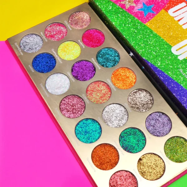 mess free pressed glitter palette for glam
