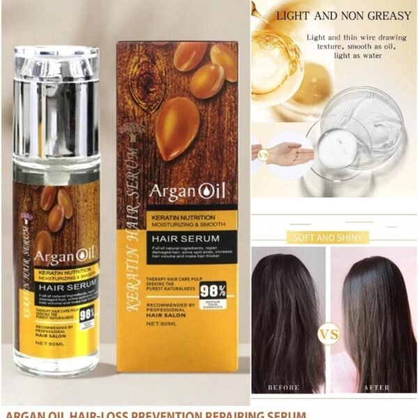 argan oil keratin hair serum